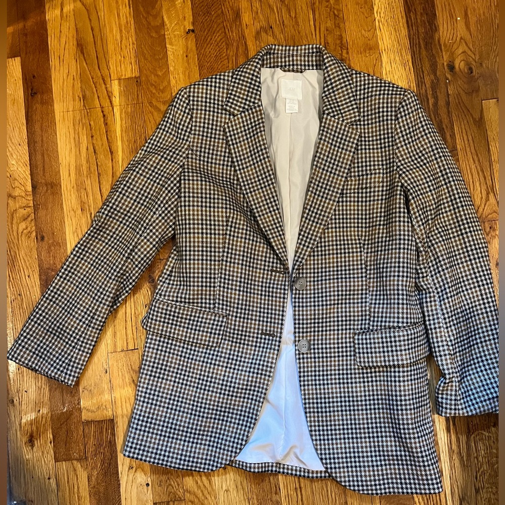 Over sized plaid blazer